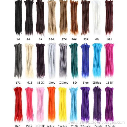 Hand Made Dreadlock Hair Extensions Crochet Braiding Hair Synthetic Dreadlocks Faux Locs Dreads